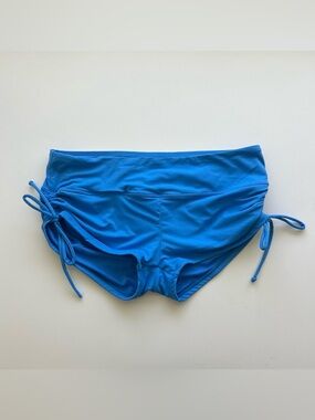 Beach House Blue Side-Tie Micro Swim Shorts